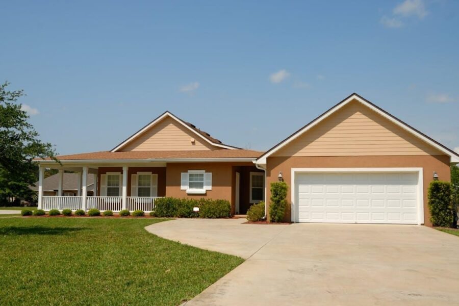 An image of a house with a porch