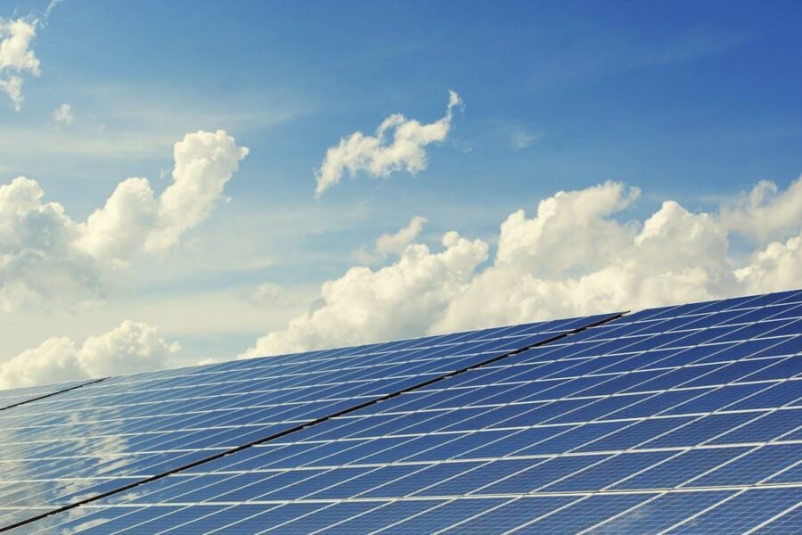 An image of solar panels
